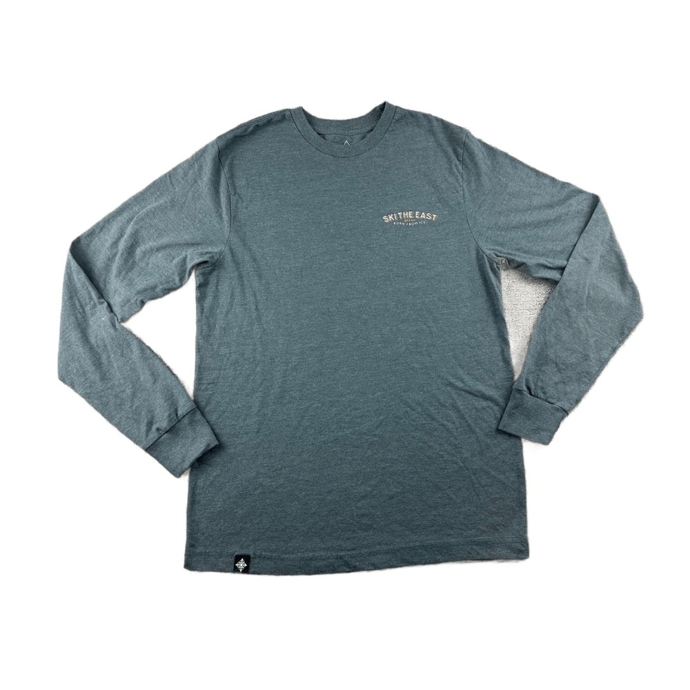 Ski The East Long Sleeve T-Shirt Unisex S‎ Blue Born From Ice Snowboard Ski
